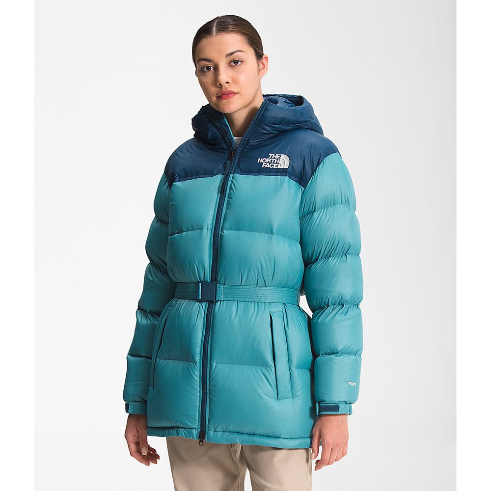 The North Face Nuptse Jacket Womens Australia - The North Face Belted Mid Blue (TQM-951678)